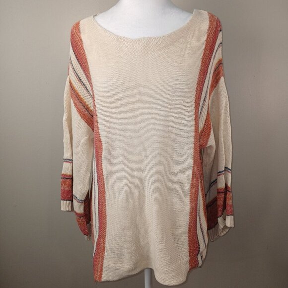BY TOGETHER COLLECTION SWEATER, DROPPED SHOULDERS, BOHO LOOK, WOMENS SIZE MED - Picture 1 of 6